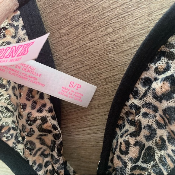 Victoria Secret PINK Leopard Print Lace Bandeau Bra - Picture 4 of 10